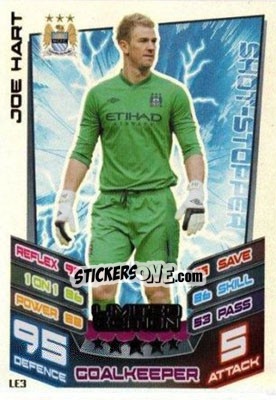 Sticker Joe Hart - English Premier League 2012-2013. Match Attax Extra n. LE3 - Topps