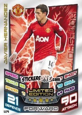 Sticker Javier Hernandez - English Premier League 2012-2013. Match Attax Extra n. LE4 - Topps