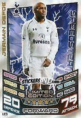 Sticker Jermain Defoe - English Premier League 2012-2013. Match Attax Extra n. LE5 - Topps