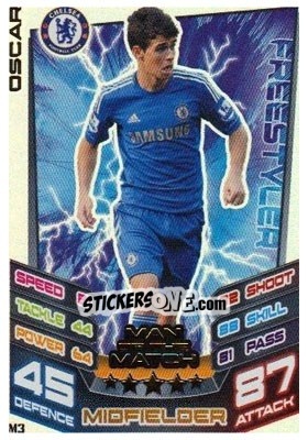 Sticker Oscar - English Premier League 2012-2013. Match Attax Extra n. M3 - Topps