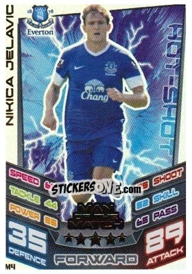 Sticker Nikica Jelavic - English Premier League 2012-2013. Match Attax Extra n. M4 - Topps