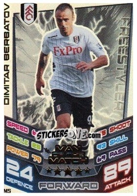 Sticker Dimitar Berbatov - English Premier League 2012-2013. Match Attax Extra n. M5 - Topps