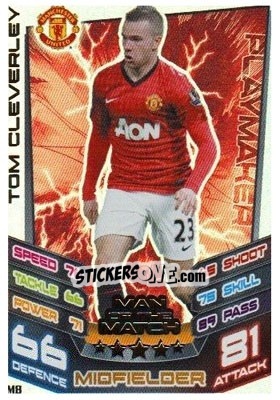 Sticker Tom Cleverley - English Premier League 2012-2013. Match Attax Extra - Topps