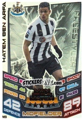Sticker Hatem Ben Arfa - English Premier League 2012-2013. Match Attax Extra n. M9 - Topps