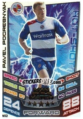 Sticker Pavel Pogrebnyak - English Premier League 2012-2013. Match Attax Extra n. M12 - Topps