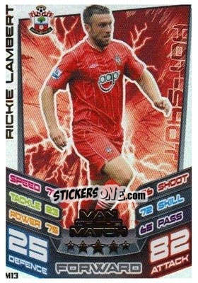 Sticker Rickie Lambert - English Premier League 2012-2013. Match Attax Extra n. M13 - Topps