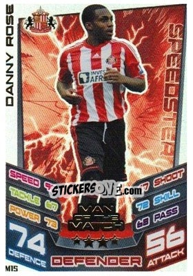 Sticker Danny Rose - English Premier League 2012-2013. Match Attax Extra n. M15 - Topps