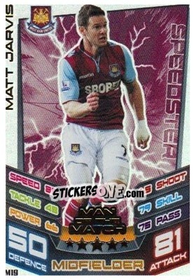 Sticker Matt Jarvis - English Premier League 2012-2013. Match Attax Extra n. M19 - Topps