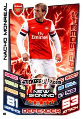 Sticker Nacho Monreal - English Premier League 2012-2013. Match Attax Extra - Topps