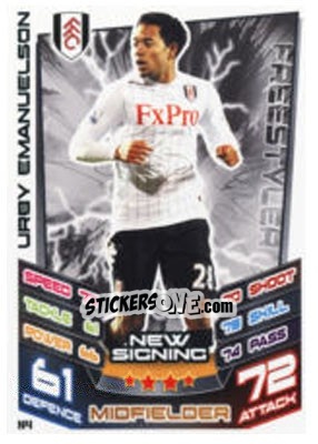 Sticker Urby Emanuelson - English Premier League 2012-2013. Match Attax Extra n. N4 - Topps