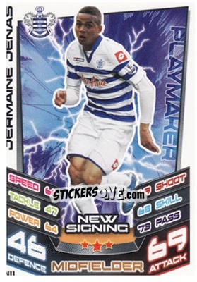 Sticker Jermaine Jenas - English Premier League 2012-2013. Match Attax Extra n. N11 - Topps