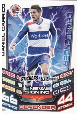 Sticker Daniel Carrico - English Premier League 2012-2013. Match Attax Extra - Topps