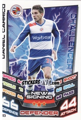 Sticker Daniel Carrico - English Premier League 2012-2013. Match Attax Extra n. N13 - Topps
