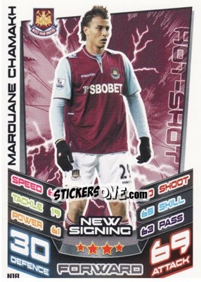 Sticker Marouane Chamakh - English Premier League 2012-2013. Match Attax Extra n. N18 - Topps