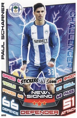 Sticker Paul Scharner - English Premier League 2012-2013. Match Attax Extra - Topps