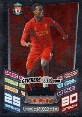 Sticker Daniel Sturridge - English Premier League 2012-2013. Match Attax Extra n. S2 - Topps