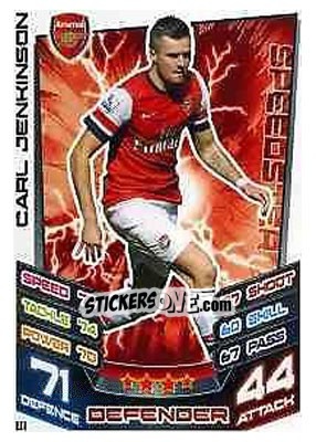 Sticker Carl Jenkinson - English Premier League 2012-2013. Match Attax Extra - Topps