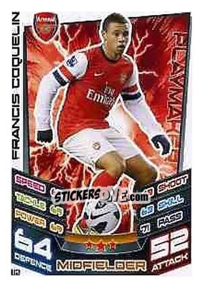Sticker Francis Coquelin - English Premier League 2012-2013. Match Attax Extra n. U2 - Topps