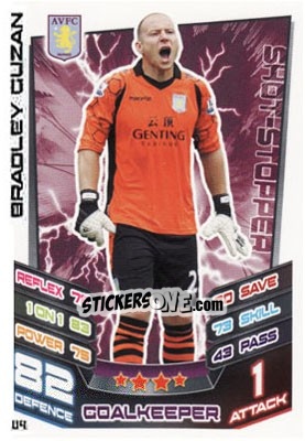 Sticker Bradley Guzan - English Premier League 2012-2013. Match Attax Extra - Topps
