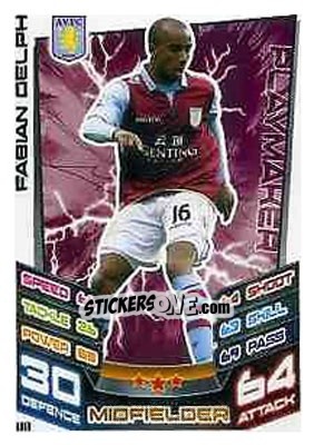 Sticker Fabian Delph - English Premier League 2012-2013. Match Attax Extra - Topps