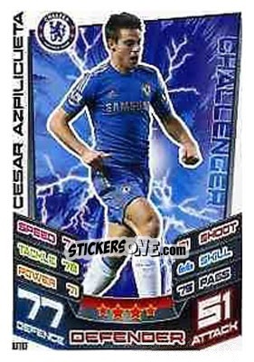 Sticker Cesar Azpilicueta - English Premier League 2012-2013. Match Attax Extra n. U10 - Topps