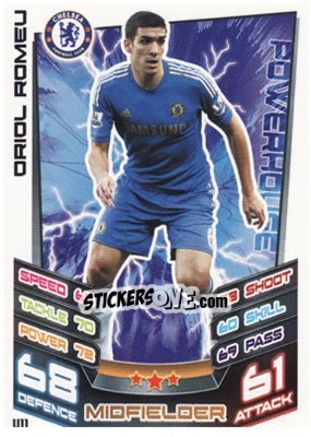 Sticker Oriol Romeu - English Premier League 2012-2013. Match Attax Extra n. U11 - Topps