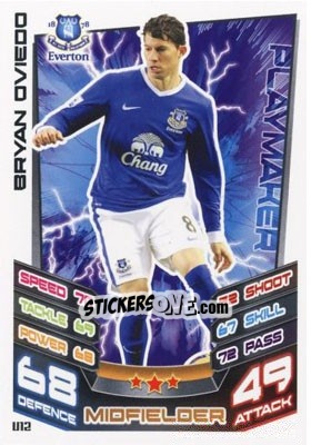 Sticker Bryan Oviedo - English Premier League 2012-2013. Match Attax Extra - Topps