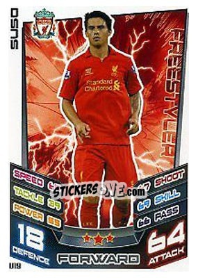 Sticker Suso - English Premier League 2012-2013. Match Attax Extra n. U19 - Topps