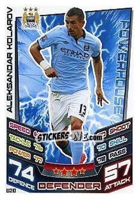 Sticker Aleksandar Kolarov - English Premier League 2012-2013. Match Attax Extra - Topps