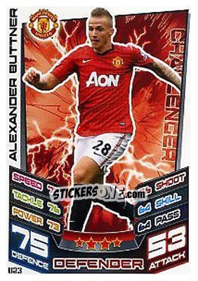 Sticker Alexander Buttner - English Premier League 2012-2013. Match Attax Extra - Topps