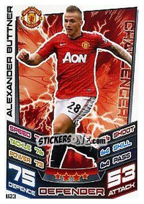 Sticker Alexander Buttner - English Premier League 2012-2013. Match Attax Extra n. U23 - Topps