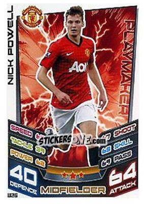 Sticker Nick Powell - English Premier League 2012-2013. Match Attax Extra - Topps