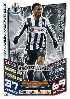 Sticker Sylvain Marveaux - English Premier League 2012-2013. Match Attax Extra - Topps