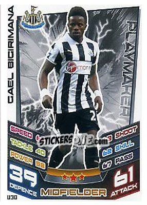 Sticker Gael Bigirimana - English Premier League 2012-2013. Match Attax Extra - Topps