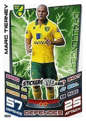 Cromo Marc Tierney - English Premier League 2012-2013. Match Attax Extra - Topps