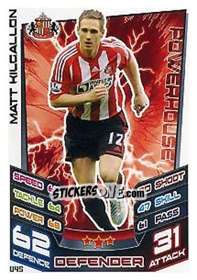 Sticker Matt Kilgallon - English Premier League 2012-2013. Match Attax Extra n. U45 - Topps