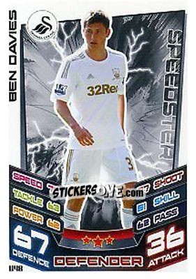 Sticker Ben Davies - English Premier League 2012-2013. Match Attax Extra n. U48 - Topps
