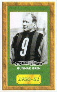 Sticker Gunnar Gren - Tutto Milan n. 133 - Panini