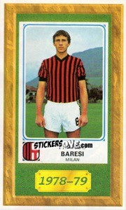 Sticker Franco Baresi - Tutto Milan n. 159 - Panini