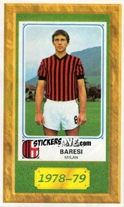 Cromo Franco Baresi - Tutto Milan - Panini