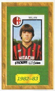 Sticker Alberigo Evani - Tutto Milan n. 163 - Panini