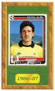 Sticker Giovanni Galli - Tutto Milan n. 168 - Panini