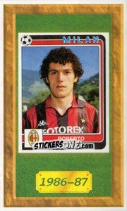Sticker Roberto Donadoni - Tutto Milan n. 171 - Panini