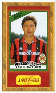Sticker Carlo Ancelotti - Tutto Milan - Panini