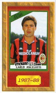 Sticker Carlo Ancelotti - Tutto Milan n. 174 - Panini