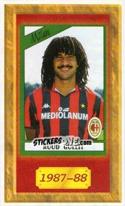 Sticker Ruud Gullit - Tutto Milan n. 175 - Panini