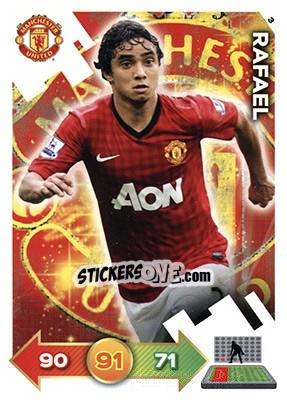 Cromo Rafael da Silva - Manchester United 2012-2013. Adrenalyn XL - Panini