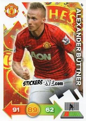 Sticker Alexander Büttner - Manchester United 2012-2013. Adrenalyn XL n. 10 - Panini