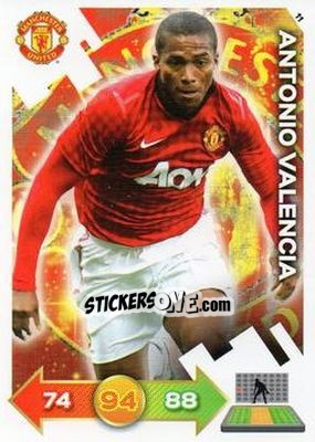 Sticker Antonio Valencia - Manchester United 2012-2013. Adrenalyn XL n. 11 - Panini
