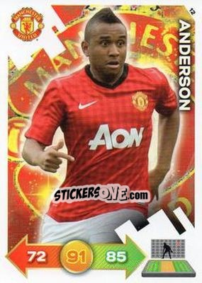 Sticker Anderson - Manchester United 2012-2013. Adrenalyn XL n. 12 - Panini